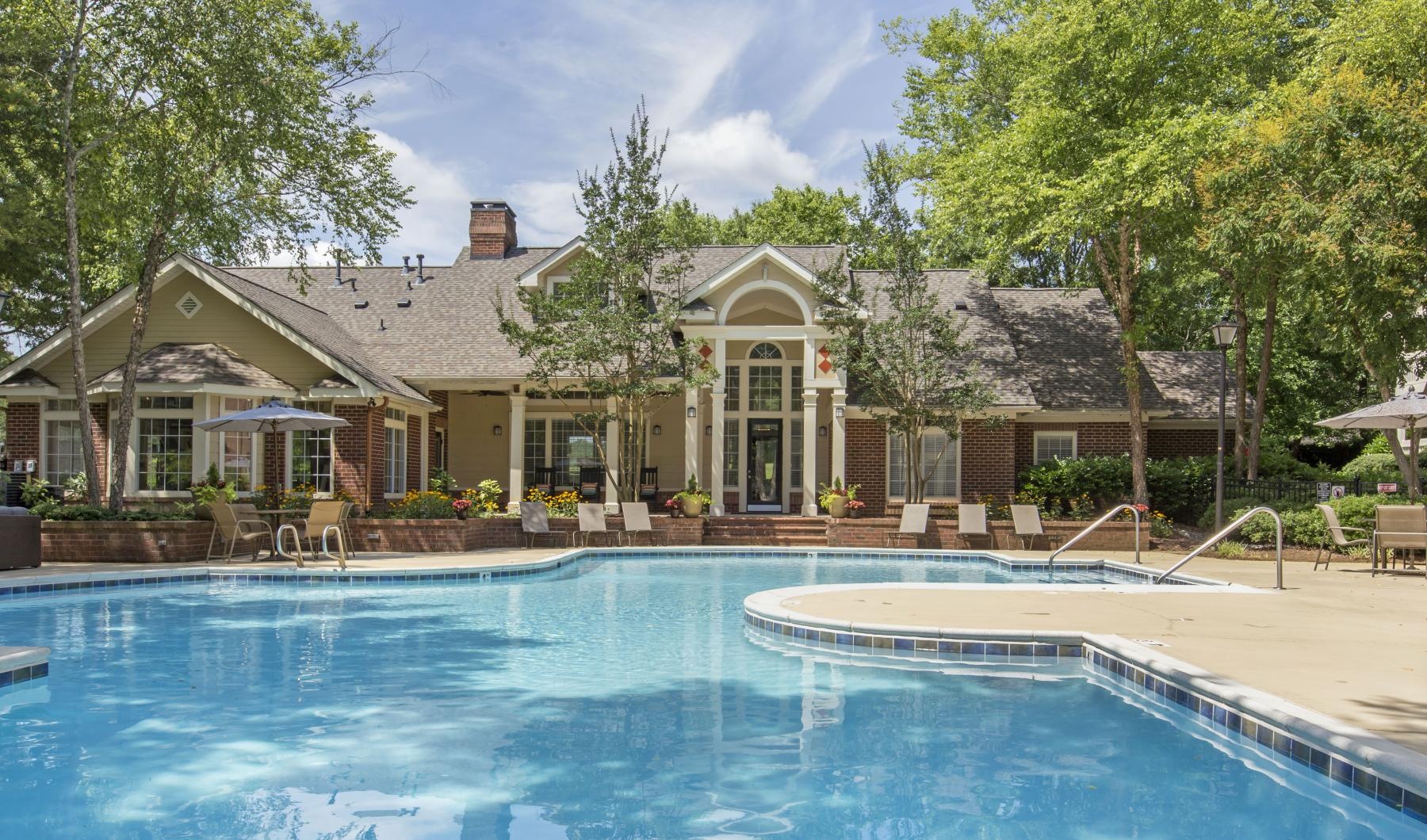 a large house with a swimming pool